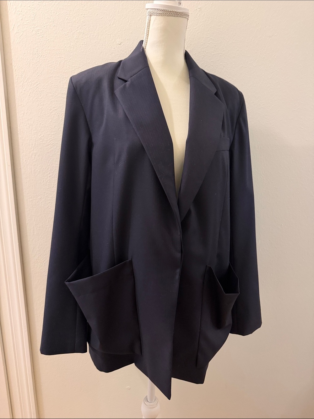 We-AR4 Navy Pinstripe Blazer